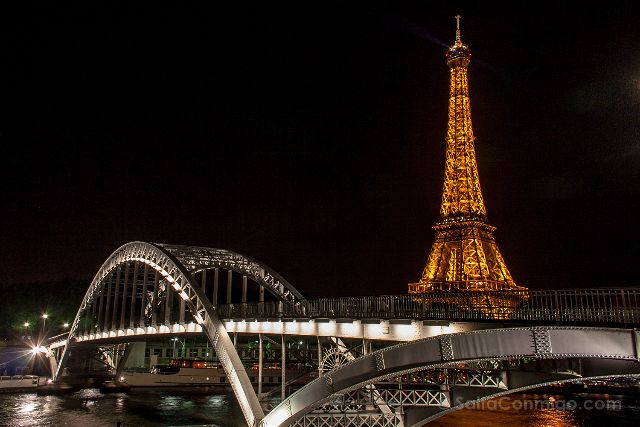 Francia-Paris-Vista-Puente-Torre-Eiffel-Nocturna